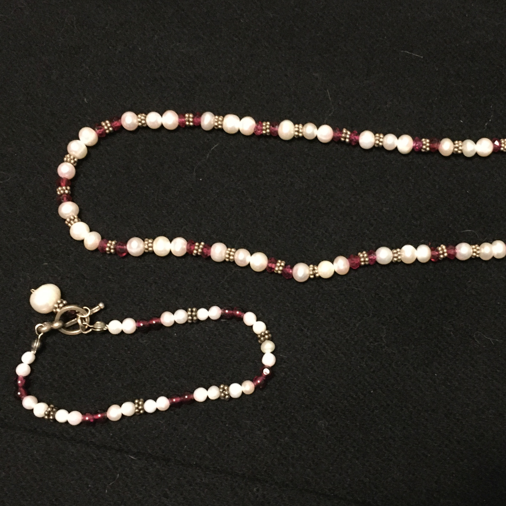 Ruby And Freshwater Pearl SetReduced 179$